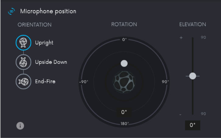Microphone's orientation selection