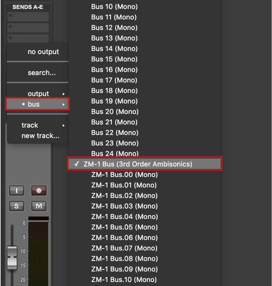 Pro Tools output bus
