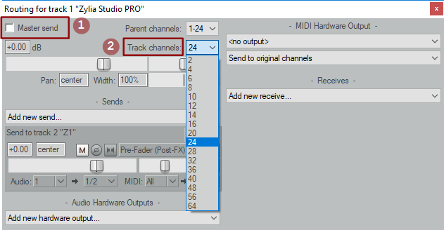 Reaper routing channels